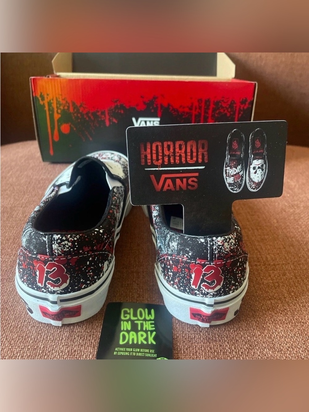 Vans House of Terror Collaboration Box , glow in The dark ! Sz 9 m  /10.5 w